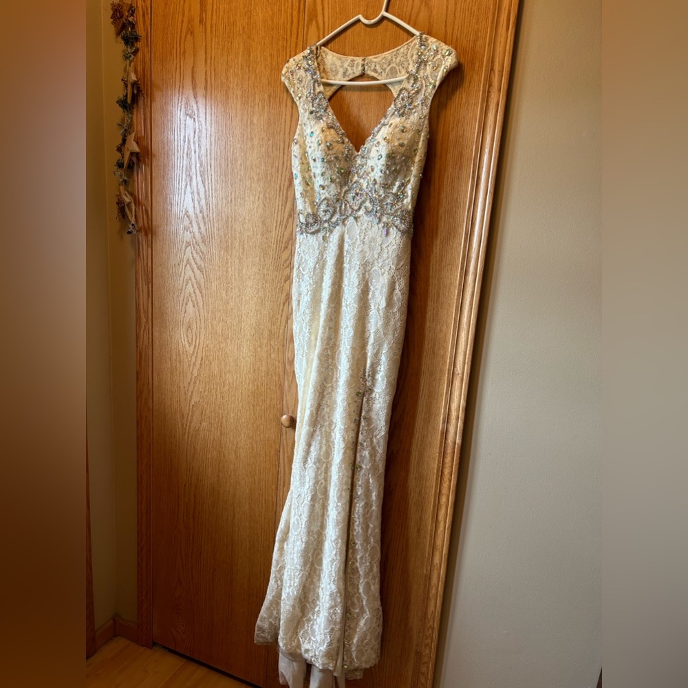 Formal dress with small train